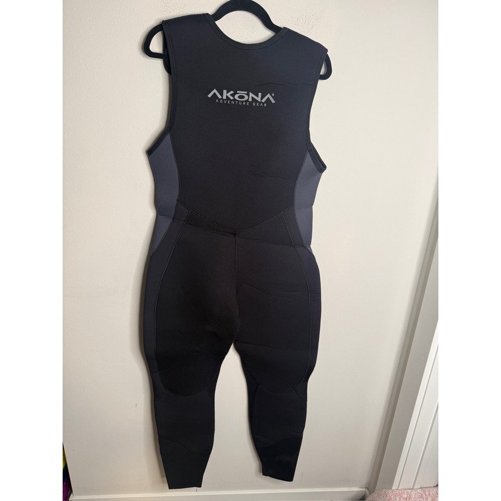Akona Adventure Gear Womens Sleeveless Wetsuit Full Body Black Grey Size 13/14